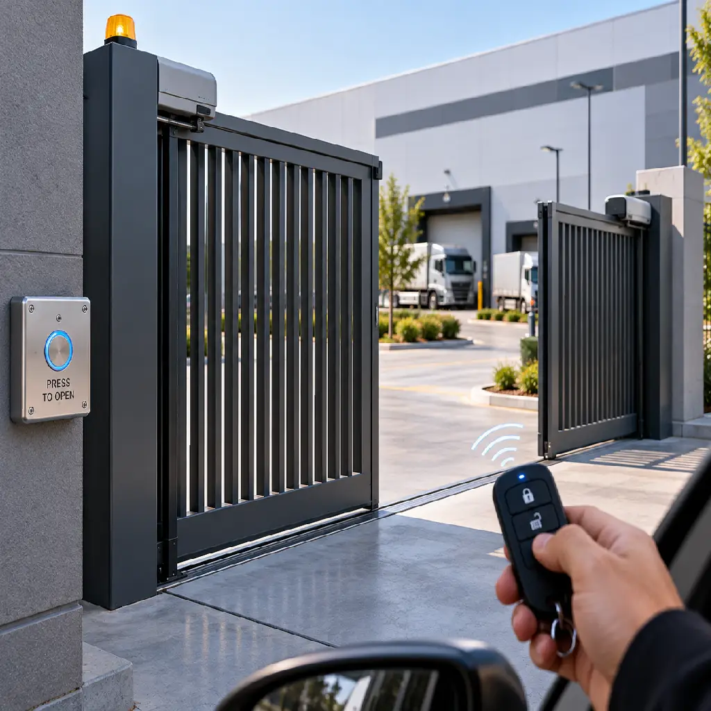 أبواب أوتوماتيكية تعمل بالريموت أو زر الضغط2
