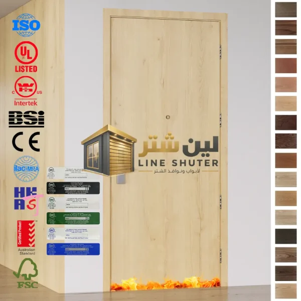 أبواب طوارئ خشبية مقاومة للحريق