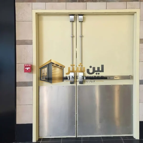أبواب طوارئ معدنية مزدوجة / أنظمة أمان وتحكم في الدخول