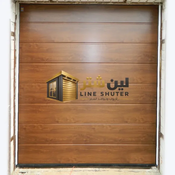 باب شتر شرائح لون خشبي (3) باب شرائح لون خشبي