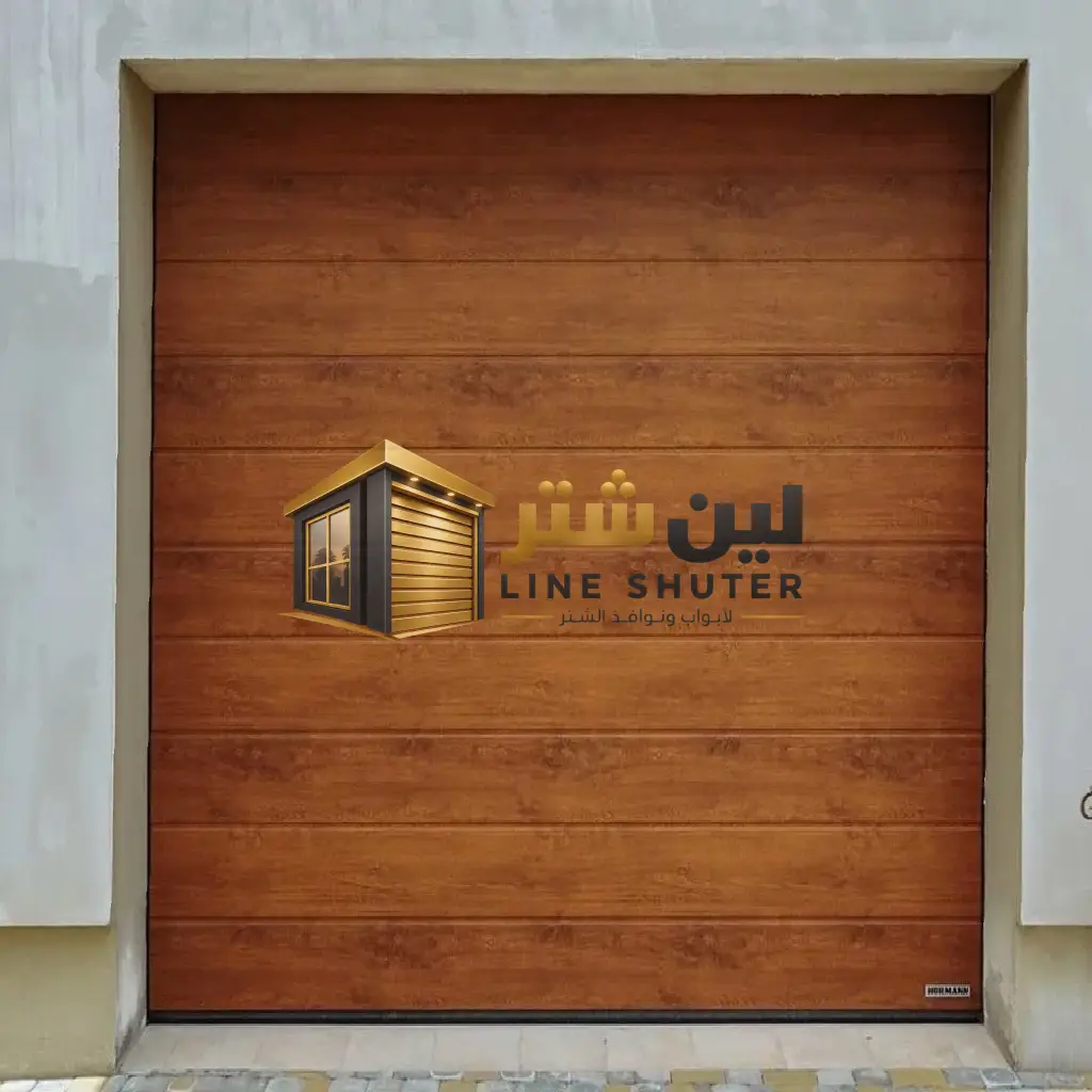 باب شتر شرائح لون خشبي (9)