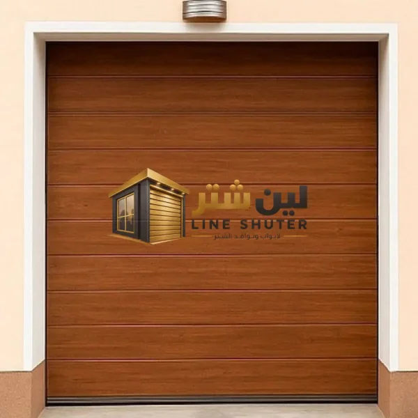 مشروع جديد (1) باب شرائح لون خشبي